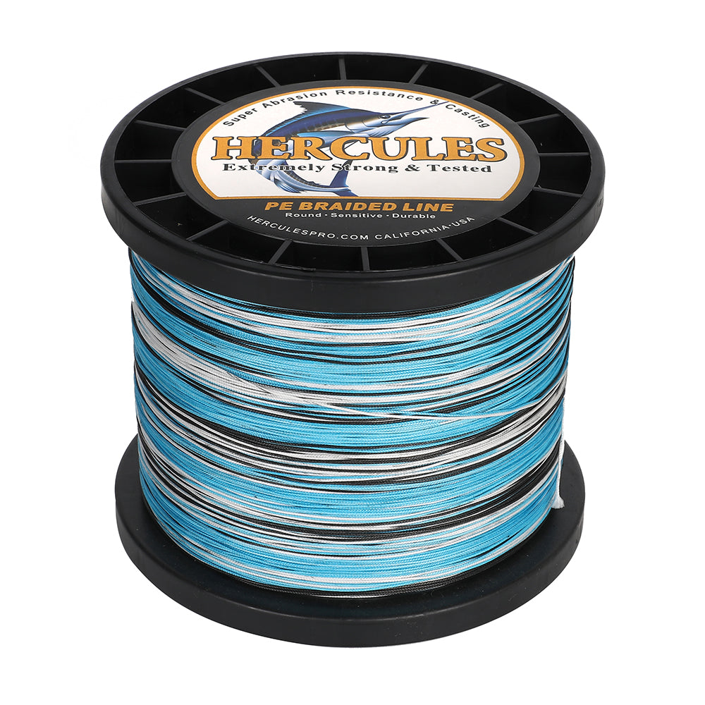 1000M 1094Yds Camo Blue 10lb-420lb HERCULES PE Braided Fishing Line 12 Strands