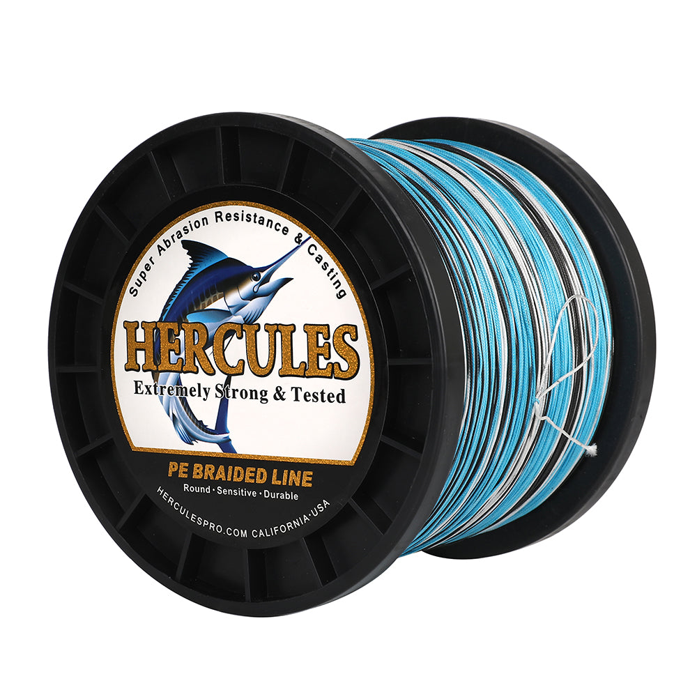 1000M 1094Yds Camo Blue 10lb-420lb HERCULES PE Braided Fishing Line 12 Strands