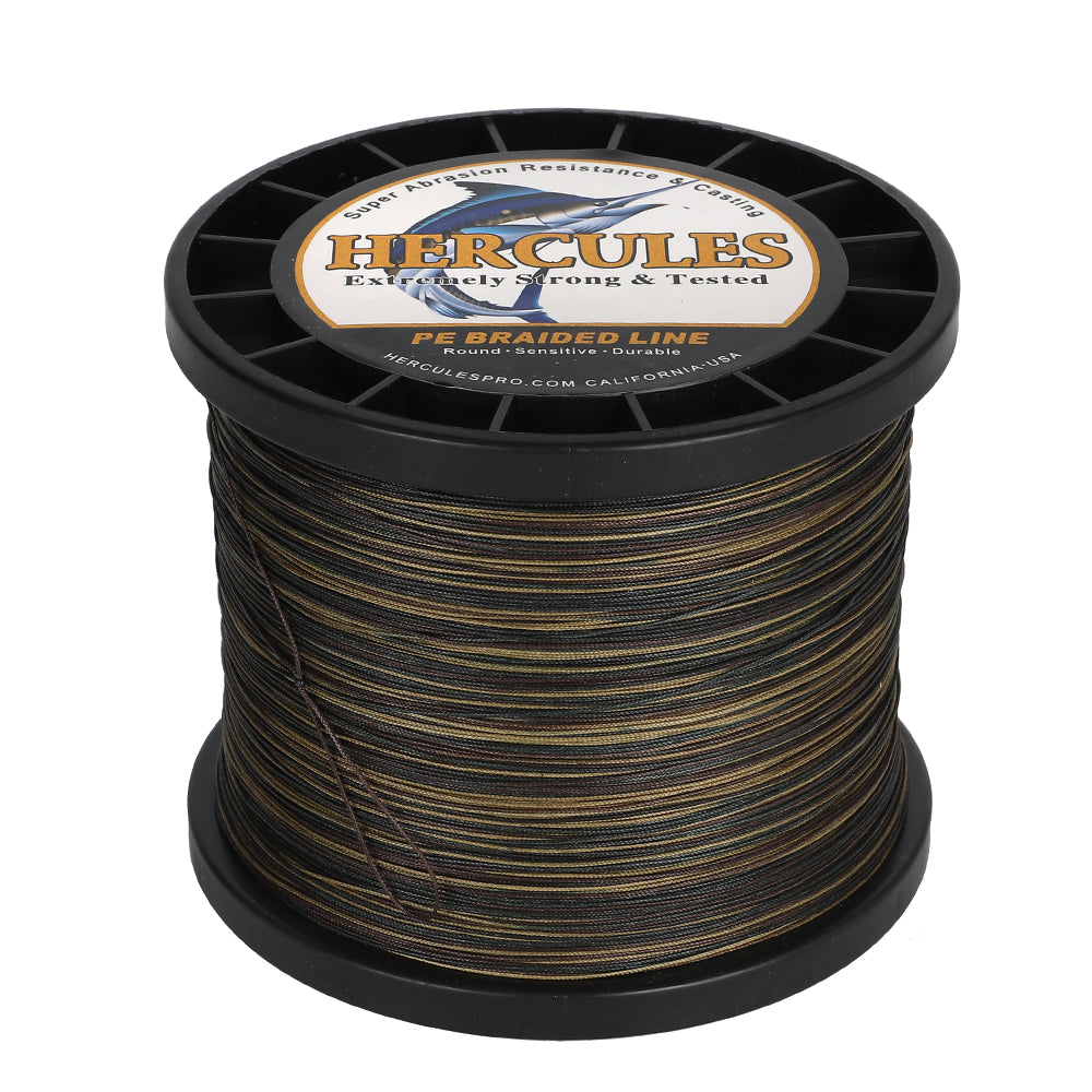 1000M 1094Yds Camouflage 10lb-420lb HERCULES PE Braided Fishing Line 12 Strands