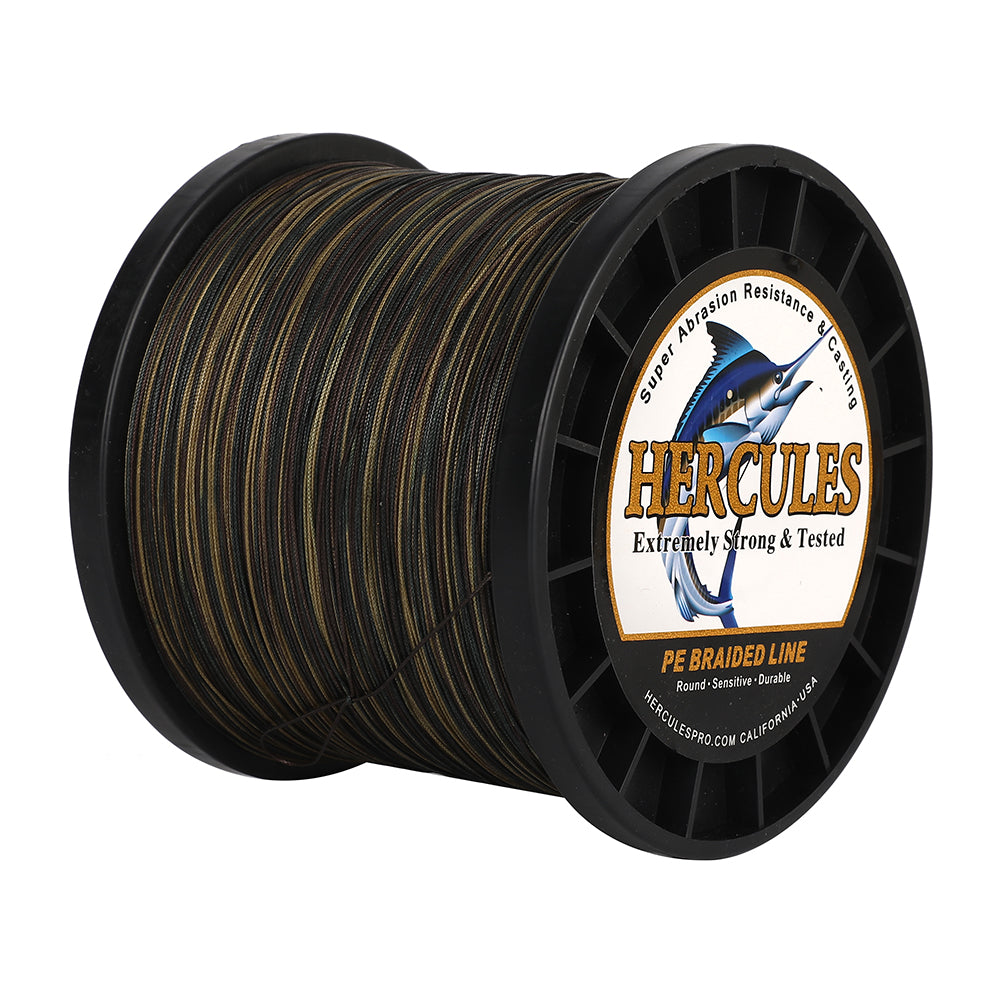 1000M 1094Yds Camouflage 10lb-420lb HERCULES PE Braided Fishing Line 12 Strands