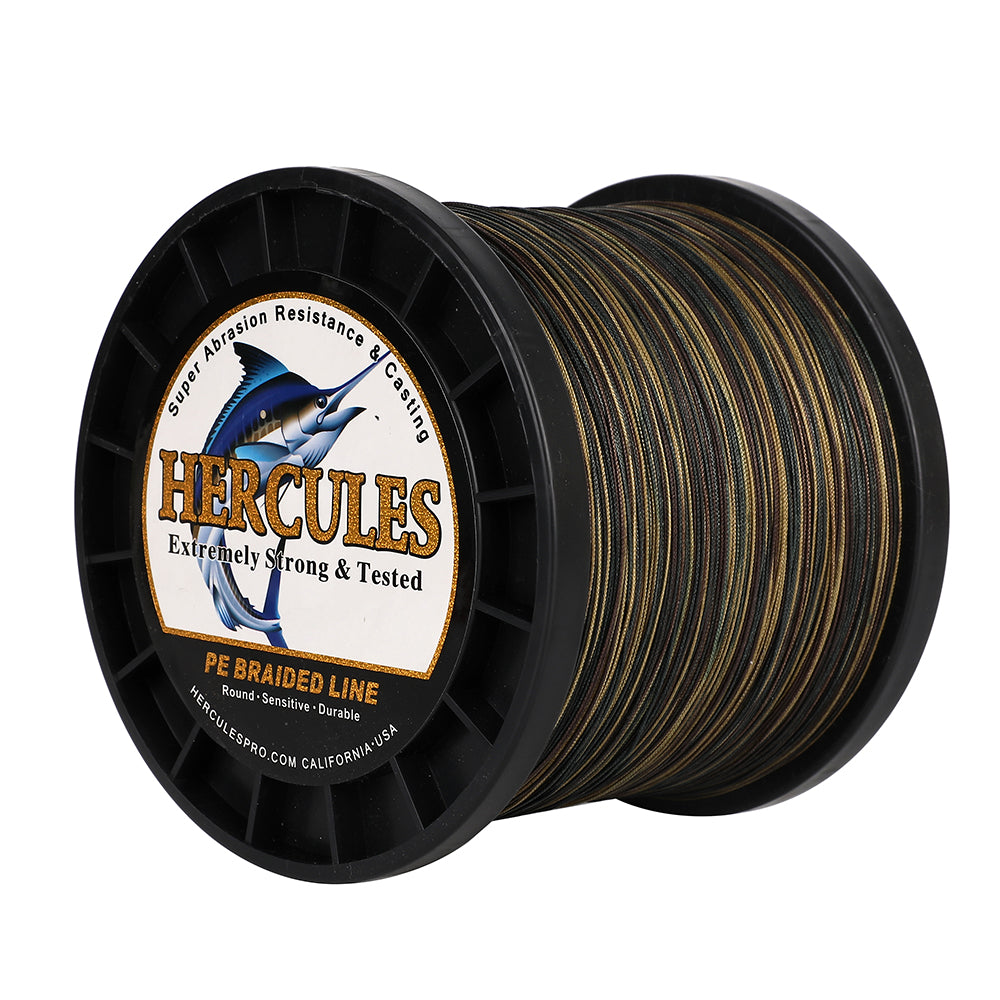 1000M 1094Yds Camouflage 10lb-420lb HERCULES PE Braided Fishing Line 12 Strands