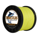 1000M 1094Yds Fluo Yellow 10lb-420lb HERCULES PE Braided Fishing Line 12 Strands