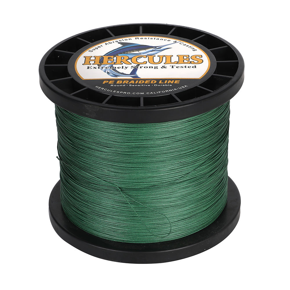 1500M 1640Yds Green 10lb-420lb HERCULES PE Braided Fishing Line 12 Strands