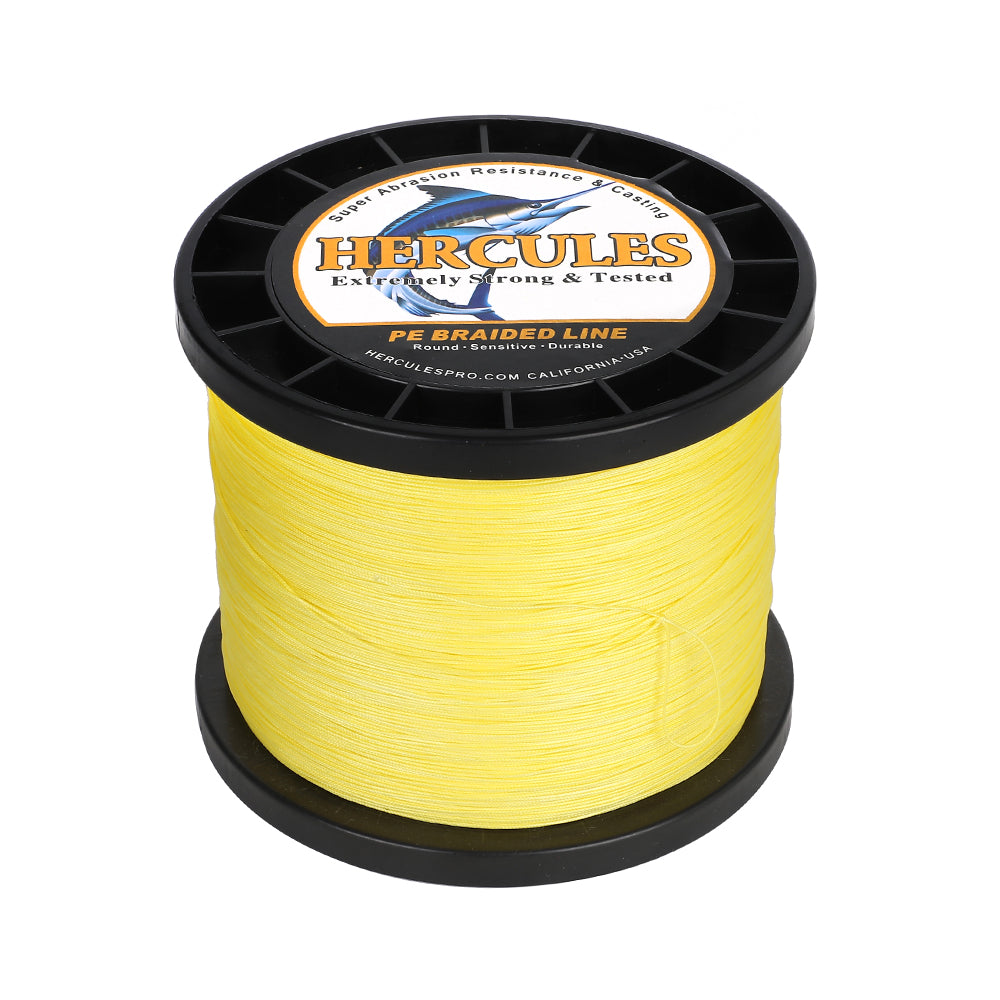500M 547Yds Yellow 10lb-420lb HERCULES PE Braided Fishing Line 12 Strands