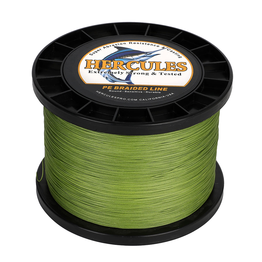 1000M 1094Yds Army Green 10lb-420lb HERCULES PE Braided Fishing Line 12 Strands