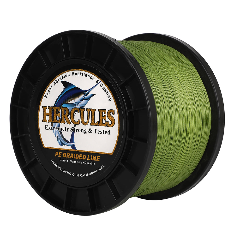 1000M 1094Yds Army Green 10lb-420lb HERCULES PE Braided Fishing Line 12 Strands
