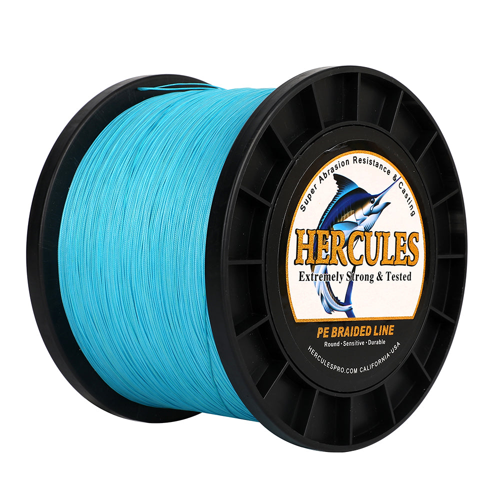 1000M 1094Yds Blue 10lb-420lb HERCULES PE Braided Fishing Line 12 Strands