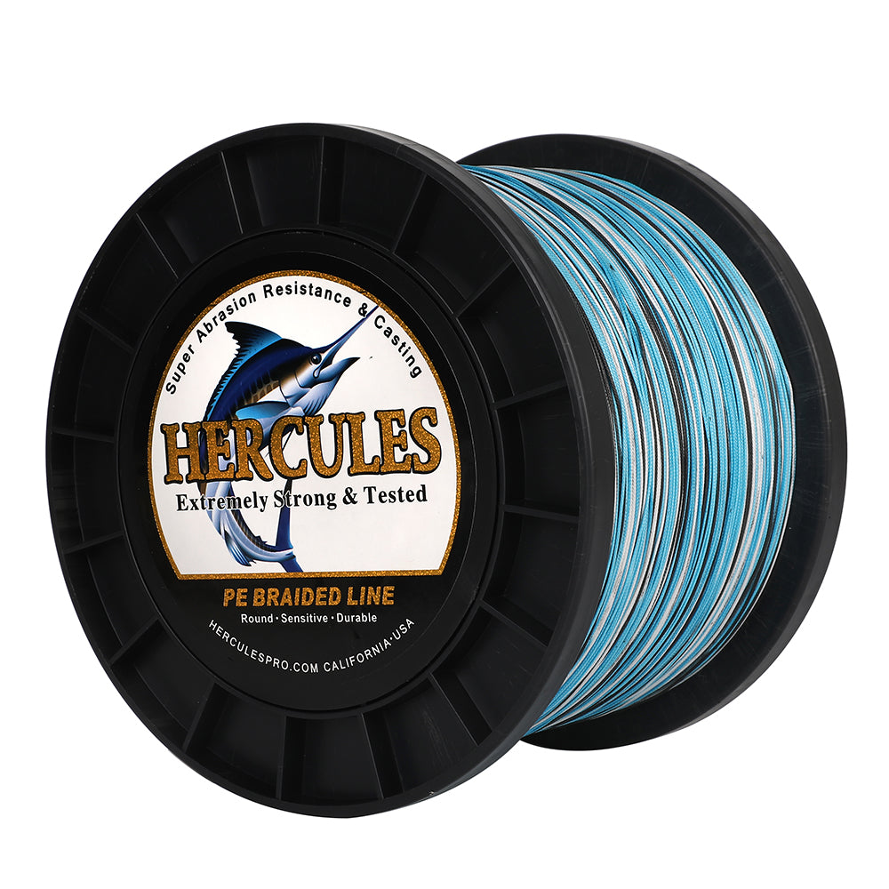 1000M 1094Yds Camo Blue 10lb-420lb HERCULES PE Braided Fishing Line 12 Strands