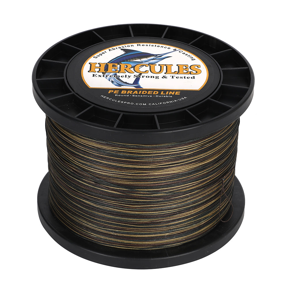 1000M 1094Yds Camouflage 10lb-420lb HERCULES PE Braided Fishing Line 12 Strands
