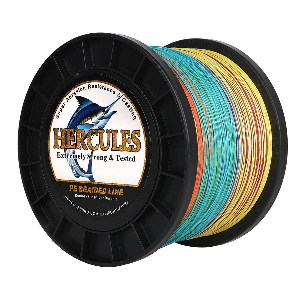 2000M 2187Yds Multicolor 10lb-250lb HERCULES PE Braided Fishing Line 12 Strands
