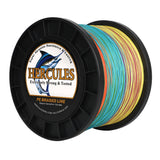 2000M 2187Yds Multicolor 10lb-250lb HERCULES PE Braided Fishing Line 12 Strands