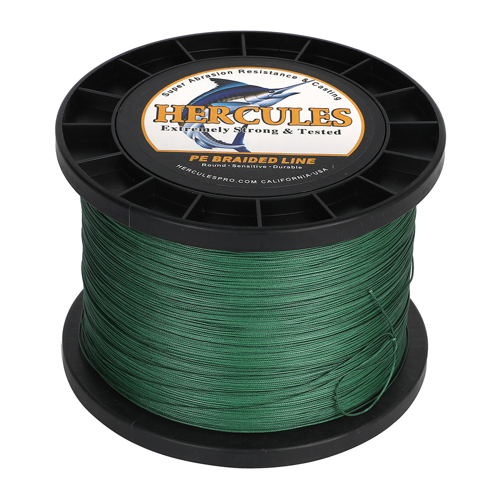 1500M 1640Yds Green 10lb-420lb HERCULES PE Braided Fishing Line 12 Strands