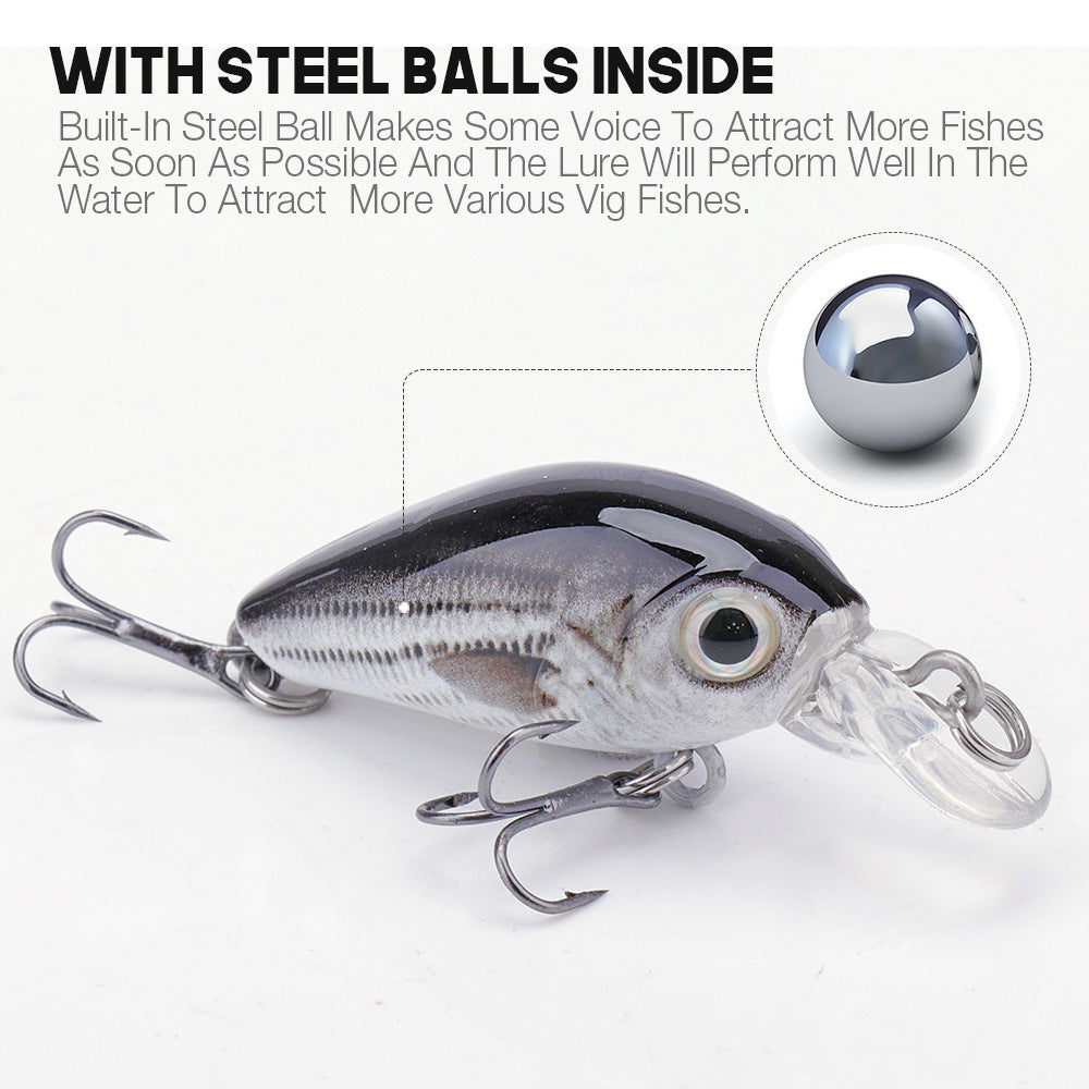 HERCULES Mini Crank Baits 4,5 cm 3,5 g 5 pezzi con scatola in PP