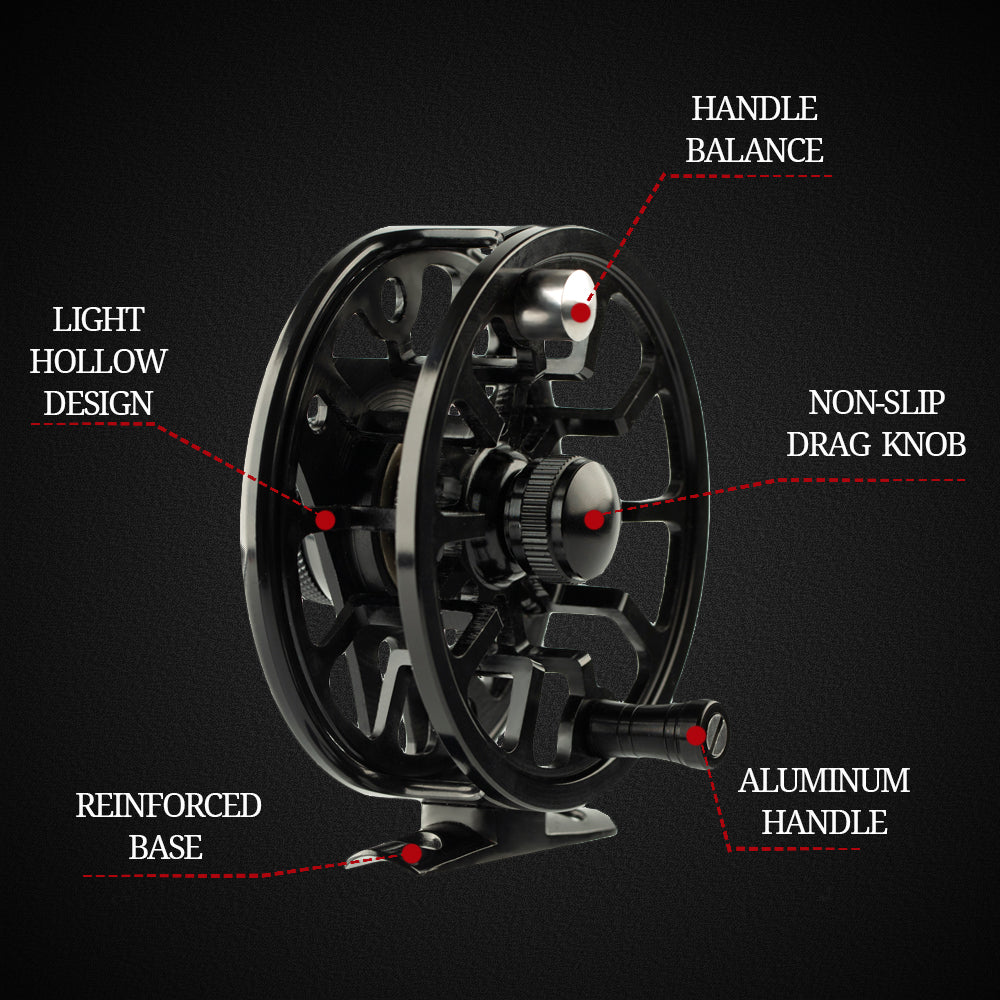 HERCULES Fly Fishing Reel CNC-machined Aluminum Alloy