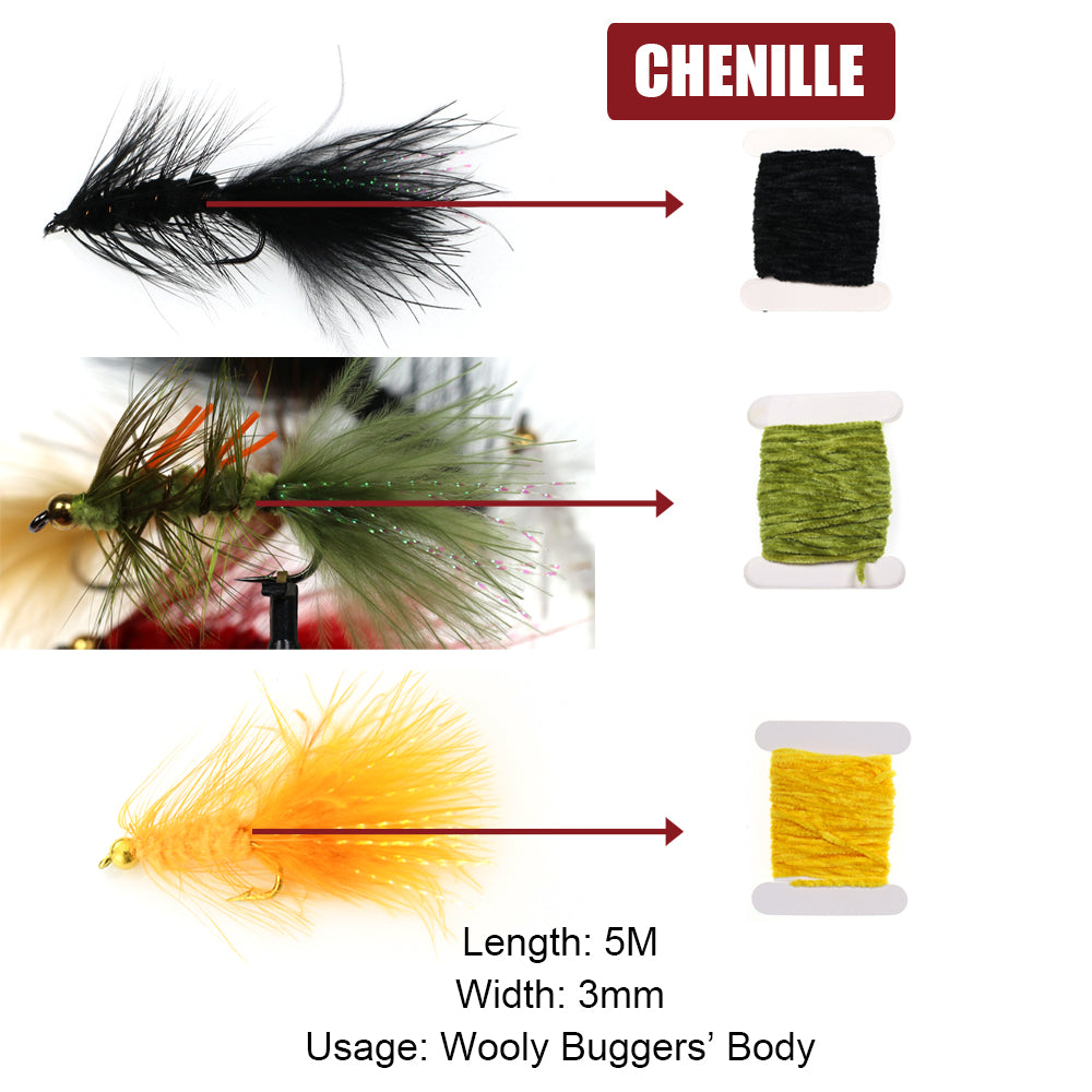 Fly Tying Material Set Feather and Dubbing Starter Kit