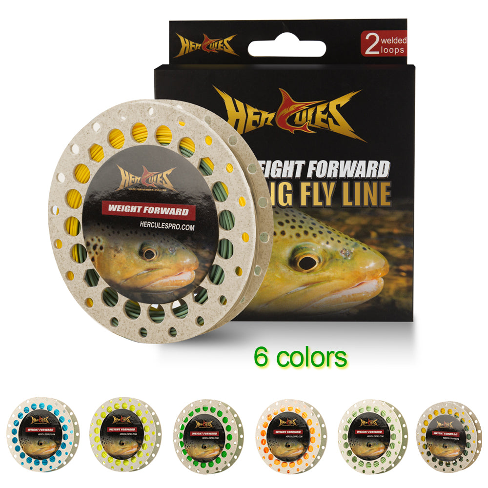 HERCULES Fly Fishing Line Floating WF Fly Line with Double Welded Loop