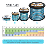 100M 109Yds Camo Blue 6lb-100lb HERCULES PE Braided Fishing Line 4 Strands