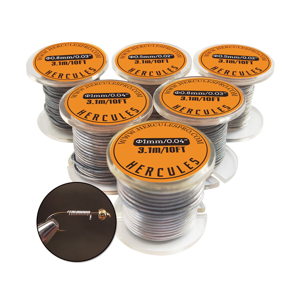 4 Sizes Fly Tying Lead Wire - Soft Round Wire For Nymph Body Weight - 2m Each