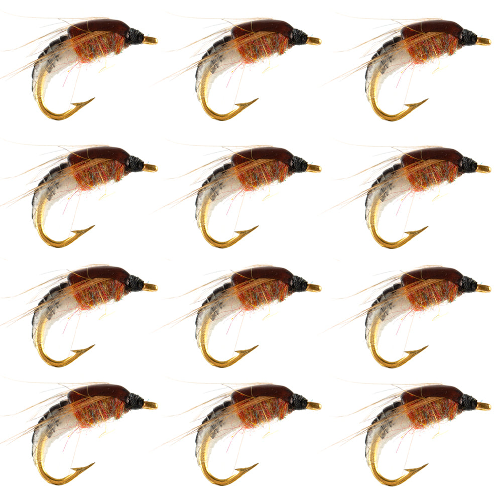 HERCULES Moscas Scud de ninfa realistas y resistentes, señuelos de pesca con mosca, moscas húmedas
