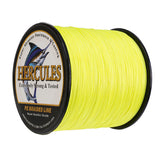 Ligne de pêche tressée HERCULES PE, jaune Fluorescent, 2000M, 2187Yds, 10lb-200lb, 8 brins