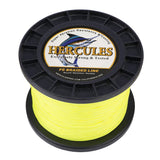 Ligne de pêche tressée HERCULES PE, jaune Fluorescent, 2000M, 2187Yds, 10lb-200lb, 8 brins