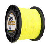 Ligne de pêche tressée HERCULES PE, jaune Fluorescent, 1500M, 1640Yds, 10lb-200lb, 8 brins