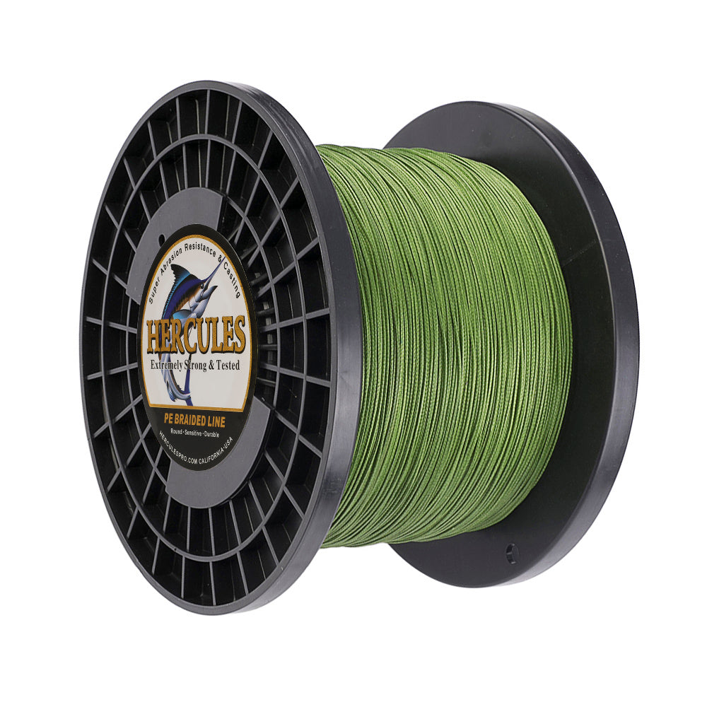 Braided Fishing Line 300M, 8 Strands Abrasion Resistant Braided Lines Super  Strong 100% PE Sensitive Fishing Line - Dark Green 30LB