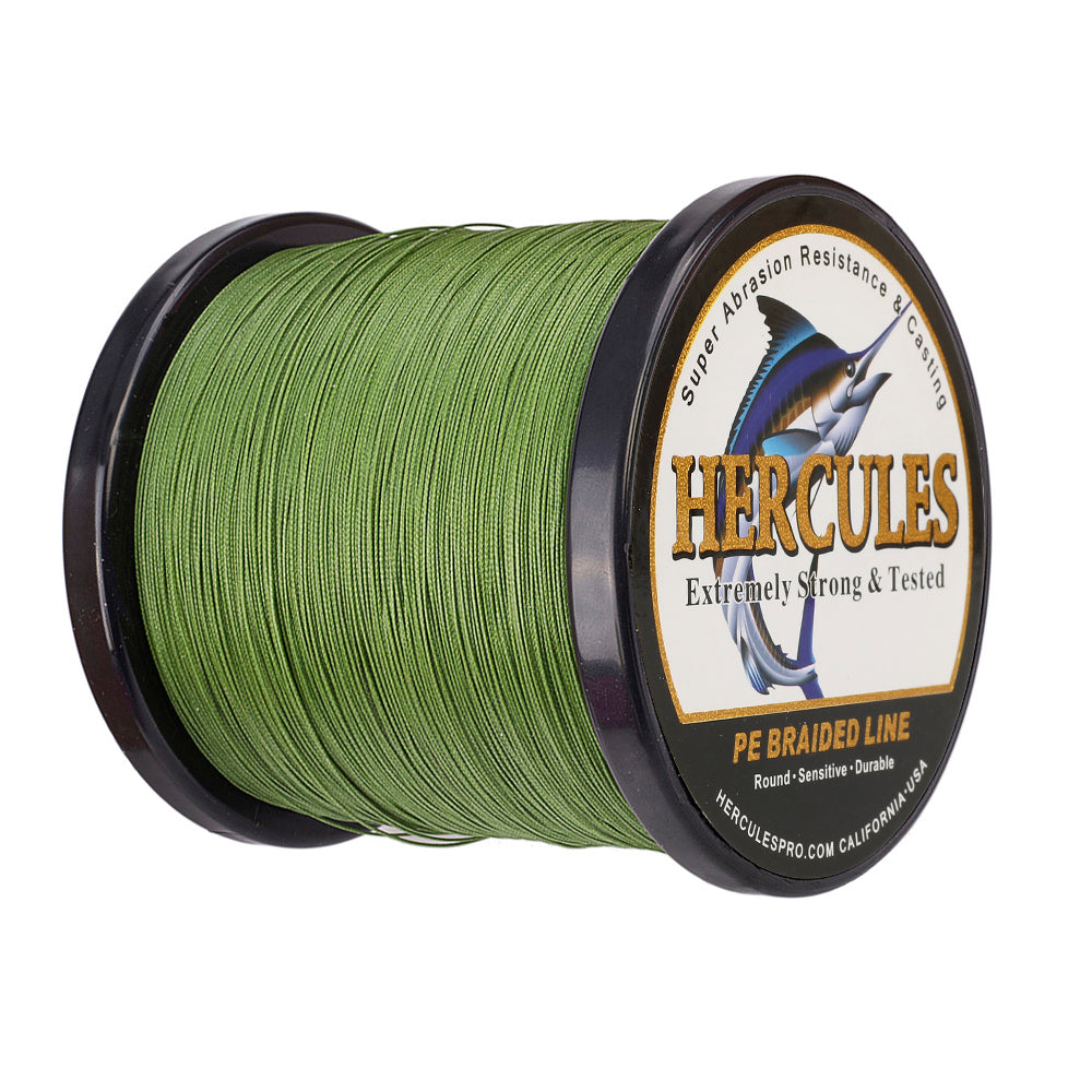 Hercules Braided Fishing Line 9 Strands 300m Braid Wire Super PE Strong  Strength Fish Line 10LB-320 LB 15 Color Multifilament Color: Blue, Line  Number: 4.0