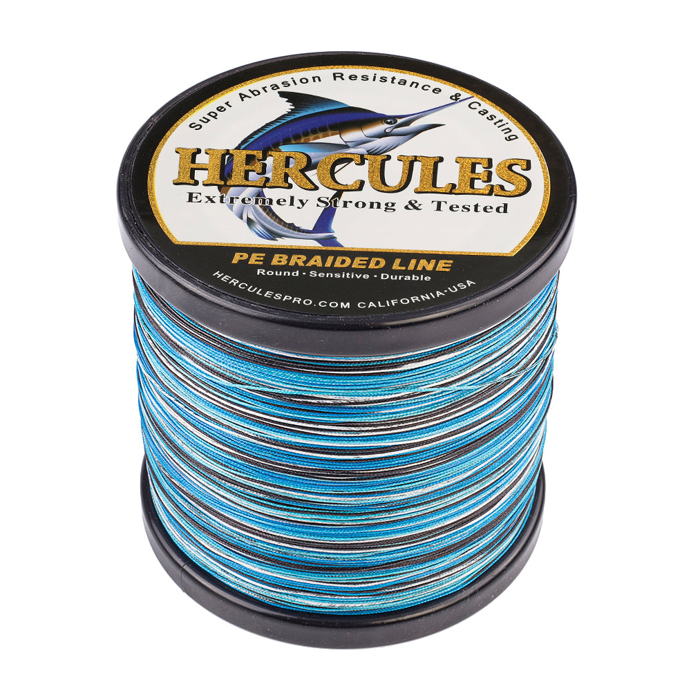  HERCULES Super Tough Braided Fishing Line 6 Pounds Test Blue  Camo 6LB