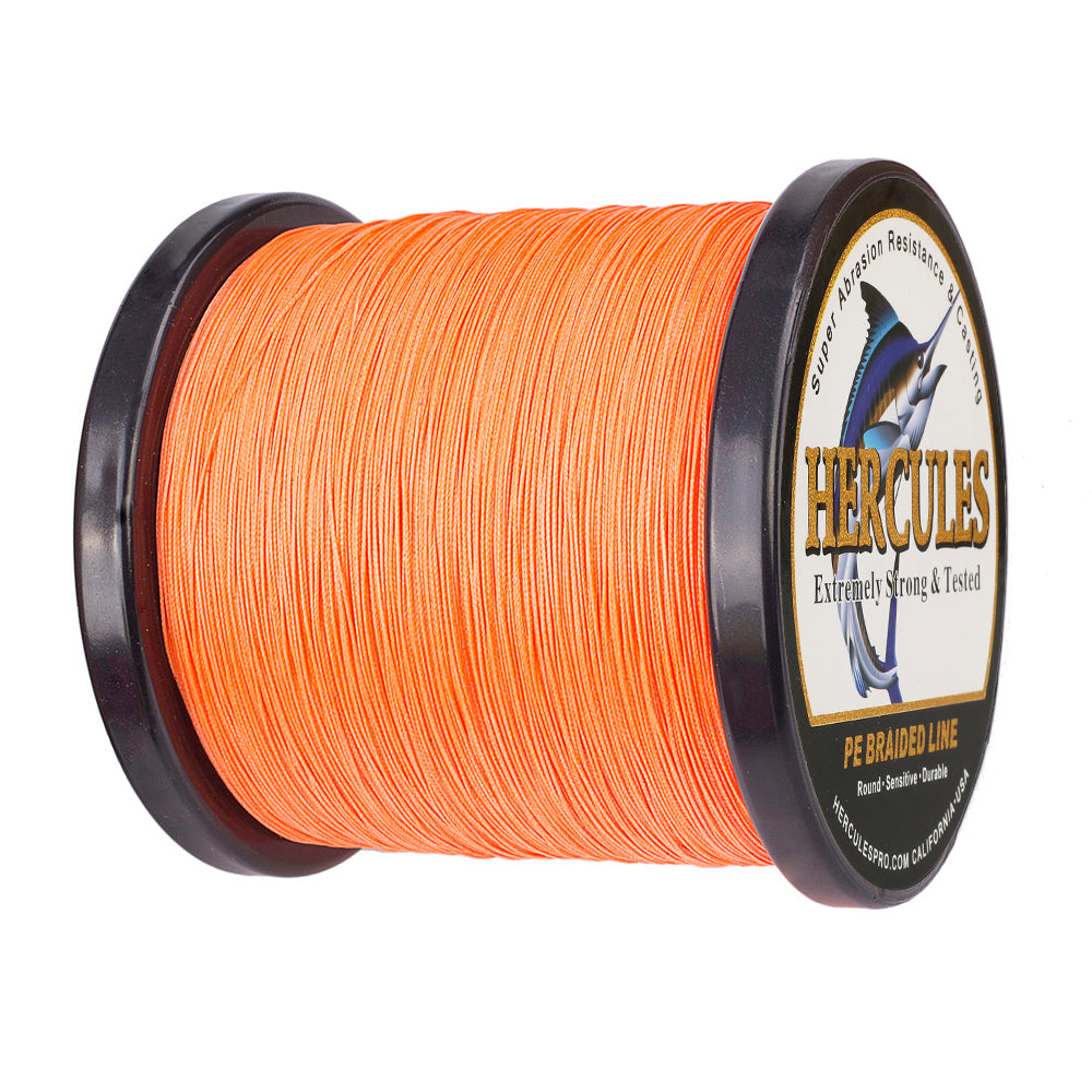 HERCULES 1500M 1640Yds Orange 10lb-250lb PE Braid Fishing Line 12 Stra –  Hercules Fishing Tackle