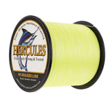 1500M 1640Yds amarillo fluorescente 6lb-100lb HERCULES PE hilo de pescar trenzado 4 hebras
