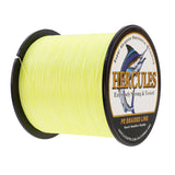 Ligne de pêche tressée HERCULES PE, jaune Fluorescent, 2000M, 2187Yds, 6lb-100lb, 4 brins