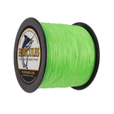 1500M 1640Yds verde fluorescente 6lb-100lb HERCULES PE hilo de pescar trenzado 4 hebras