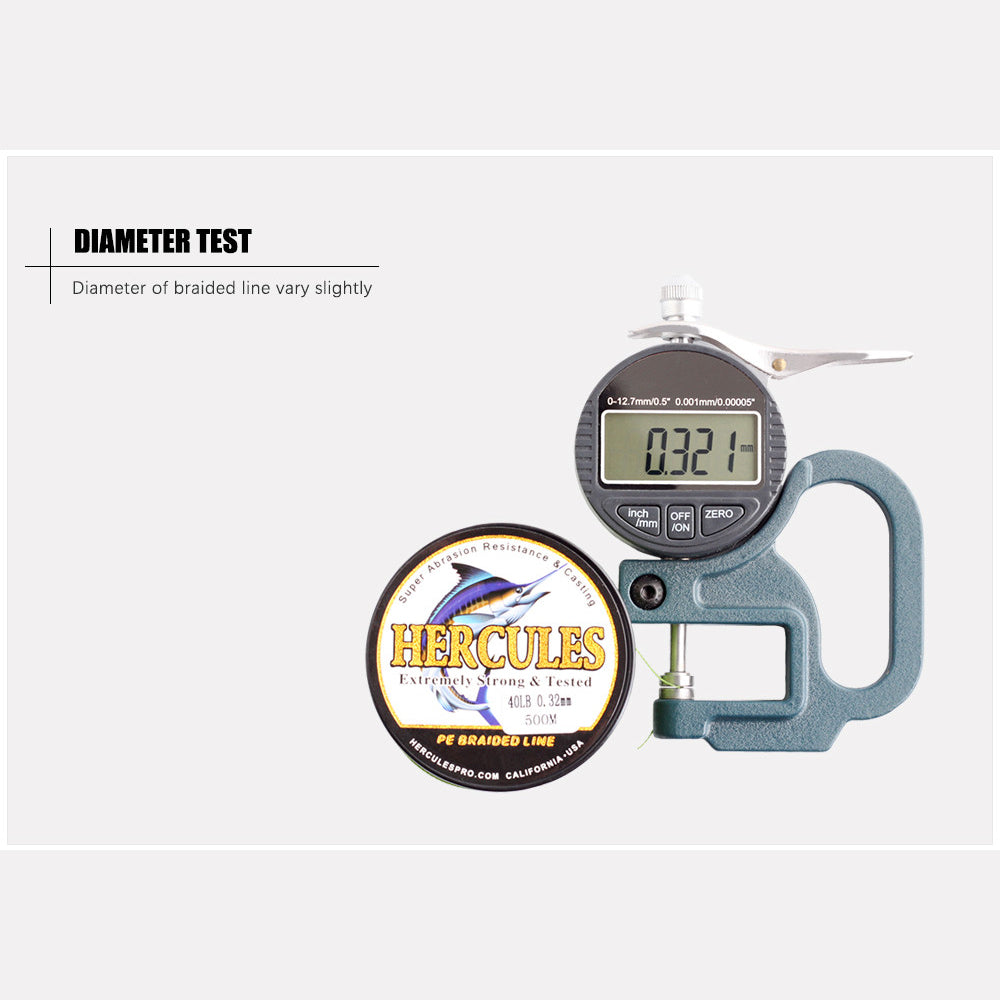 HERCULES Cost-Effective Super Cast 8 Strands Braided Fishing Line 10LB to  300LB Test for Salt-Water,109/328/547/1094  Yards(100M/300M/500M/1000M),Diam.#0.12MM-1.2MM,Hi-Grade Performance,Variety  Colors Blue Camo 30LB-0.28MM