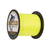 Ligne de pêche tressée HERCULES PE, jaune Fluorescent, 100M, 109Yds, 10lb-300lb, 8 brins