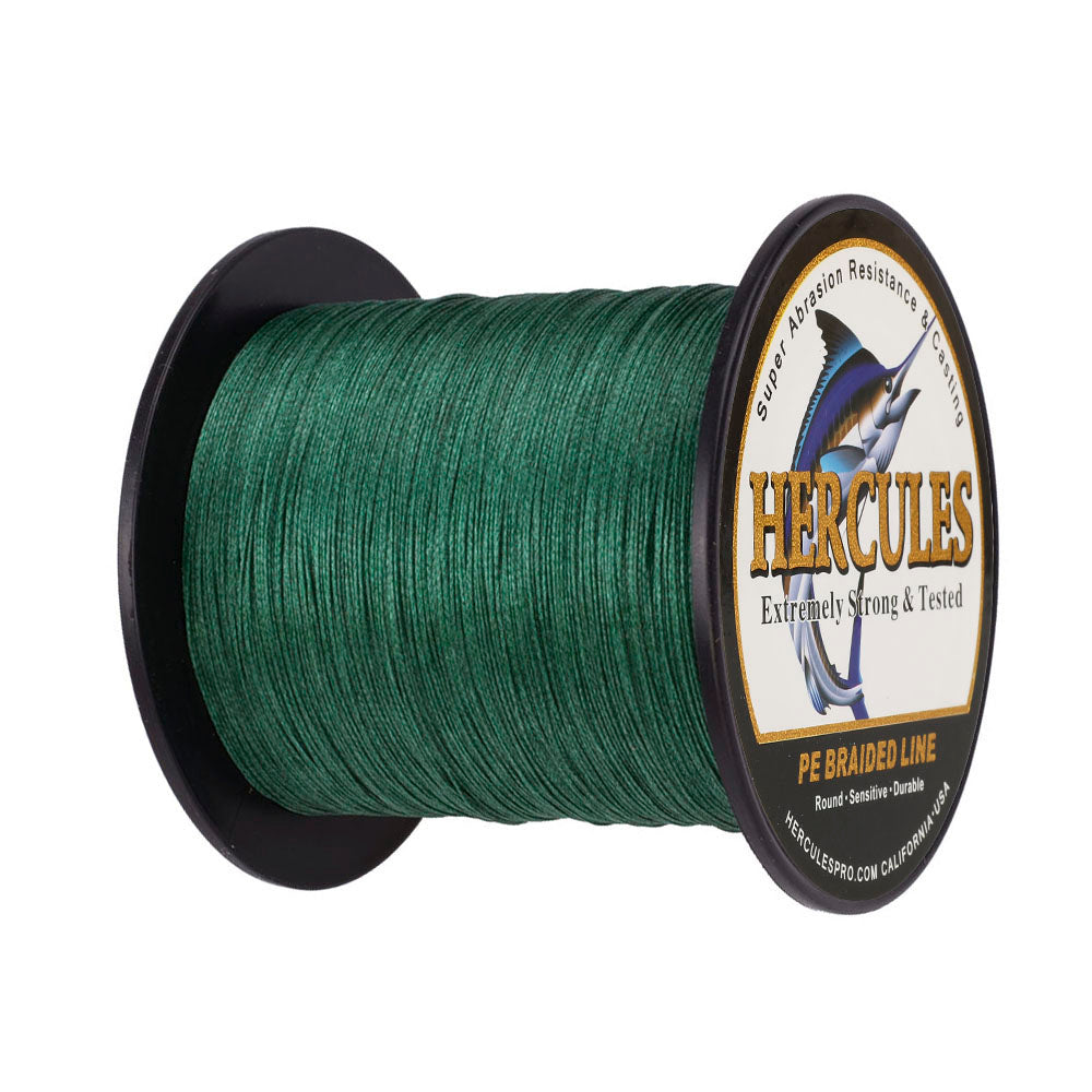 Ships From Russia Hercules Braided Fishing Line Carp Fish Wire 100 300M 10  20 30LB Fishing Cord PE Lines 8 Strands Army Green