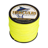 Ligne de pêche tressée HERCULES PE, jaune Fluorescent, 100M, 109Yds, 10lb-300lb, 8 brins