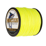 100M 109Yds amarillo fluorescente 10lb-300lb HERCULES PE hilo de pescar trenzado 8 hebras