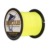 100M 109Yds amarillo fluorescente 6lb-100lb HERCULES PE hilo de pescar trenzado 4 hebras