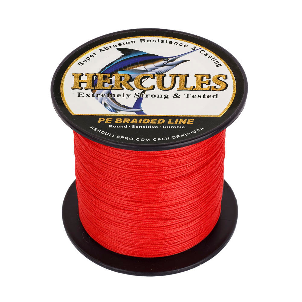 100M 109Yds Red 10lb-300lb HERCULES PE Braided Fishing Line 8 Strands