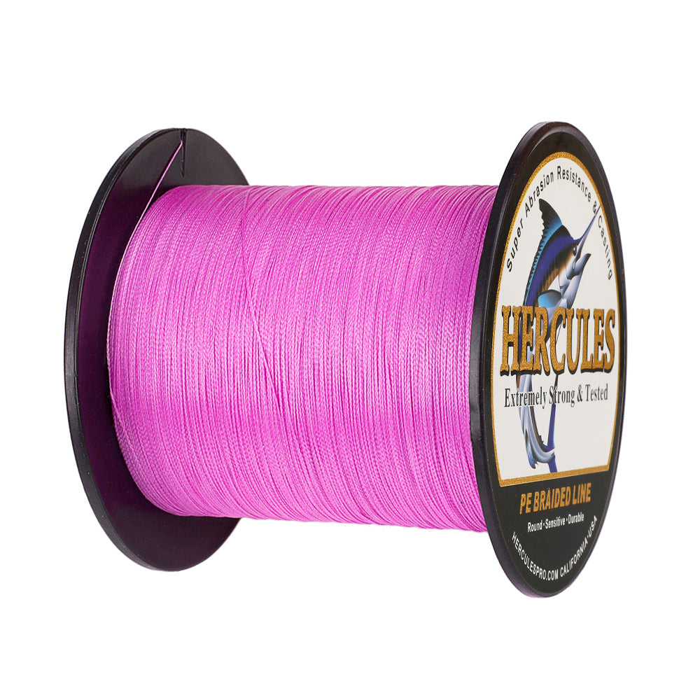 braided fishing line pink 100M 109Yds 6lb-100lb HERCULES PE 4 Strands The best selection of colors Pink Braided Fishing Line: Why
