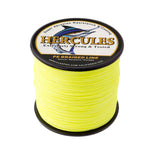 300M 328Yds amarillo fluorescente 6lb-100lb HERCULES PE hilo de pescar trenzado 4 hebras