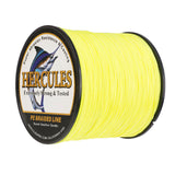 300M 328Yds amarillo fluorescente 10lb-300lb HERCULES PE hilo de pescar trenzado 8 hebras