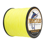 300M 328Yds jaune fluorescent 10lb-300lb HERCULES PE ligne de pêche tressée 8 brins