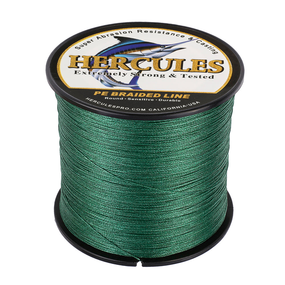 500M 547Yds Green 10lb-300lb HERCULES PE Braided Fishing Line 8 Strands