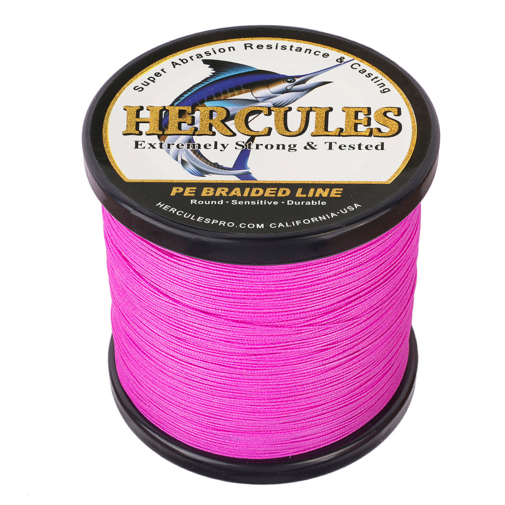 500M 547Yds 200LB Test Red HERCULES PE Braid Fishing Line 8 Strands Super  Strong