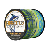 HERCULES 100M-2000M Aqua Camo 6lb-100lb PE Braided Fishing Line 4 Strands