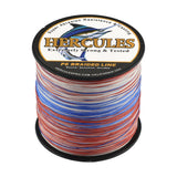 HERCULES 100M-2000M Patriotic Color 6lb-100lb PE Braided Fishing Line 4 Strands