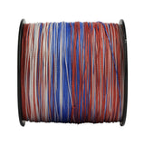 HERCULES 100M-2000M Patriotic Color 6lb-100lb PE Braided Fishing Line 4 Strands