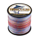 HERCULES 100M-2000M Patriotic Color 10lb-300lb PE Braided Fishing Line 8 Strands